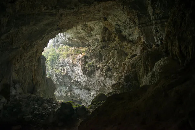 Caving expedition in China, Guangxi province. (Photo by Francois-Xavier De Ruydts/Caters News)