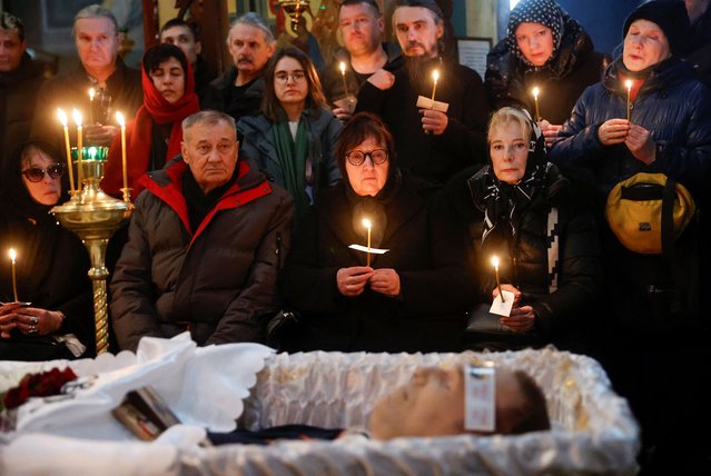 Lyudmila Navalnaya, the mother of late Russian opposition leader Alexei Navalny, attends a funeral service and a farewell ceremony for her son at the Soothe My Sorrows church in Moscow, Russia, on March 1, 2024. (Photo by Reuters/Stringer)