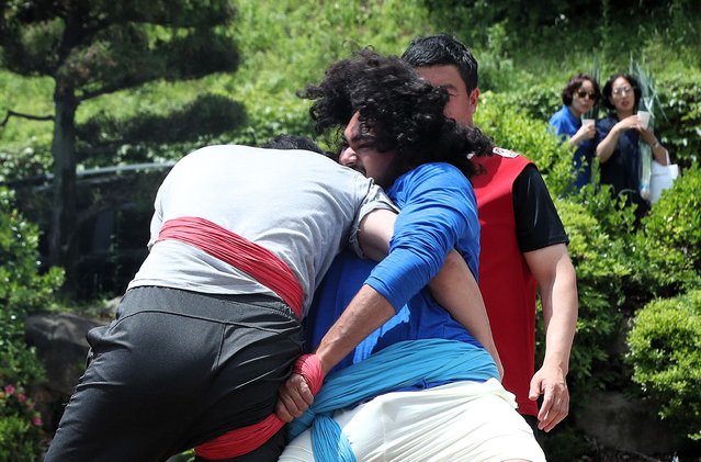 On the afternoon of  on May 20, 2025, the 3rd Inje University President's Cup International Student Jangsa Ssireum Competition was held at Inje University's Gimhae Campus in Eobang-dong, Gimhae-si, Gyeongnam Province, where international students competed. (Photo by Dong-Hwan Kim)