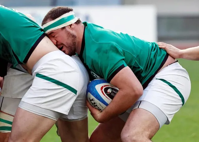 Rob Herring of Ireland in action during the Guinness Six Nations match between Italy and Ireland at Stadio Olimpico on February 27, 2021 in Rome. (Photo by Ciro De Luca/Reuters)