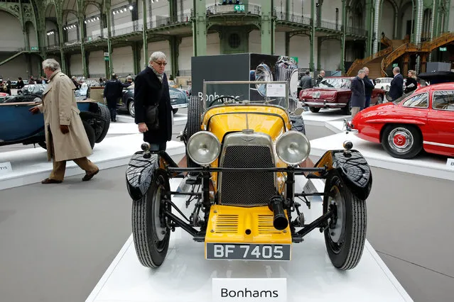 An Aston Martin 1½-Litre Standard Sports Model is displayed during an exhibition of vintage and classic cars  by Bonhams auction house at the Grand Palais during the Retromobile week in Paris, France, February 8, 2017. (Photo by Benoit Tessier/Reuters)