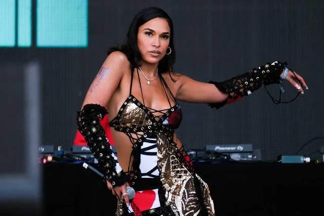 Rapper Destiny Nicole Frasqueri, known professionally as Princess Nokia performs during the Coachella Valley Music and Arts Festival held at the Empire Polo Club in Indio, California, U.S., April 22, 2022. (Photo by Maria Alejandra Cardona/Reuters)