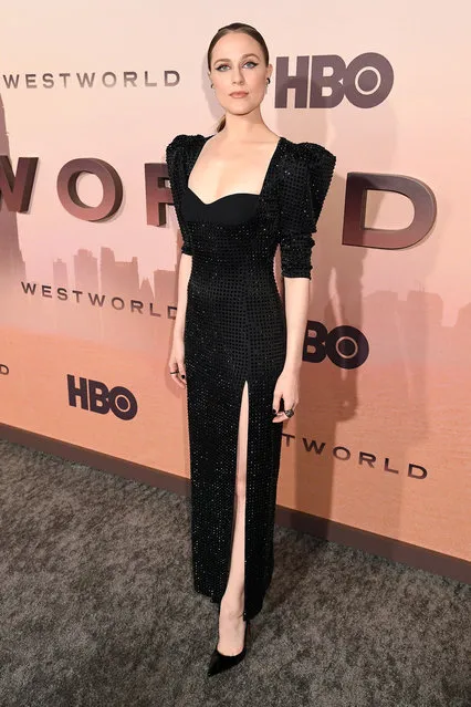 Evan Rachel Wood attends the Los Angeles Season 3 premiere of the HBO drama series “Westworld” at TCL Chinese Theatre on March 05, 2020 in Hollywood, California. (Photo by Jeff Kravitz/FilmMagic for HBO)