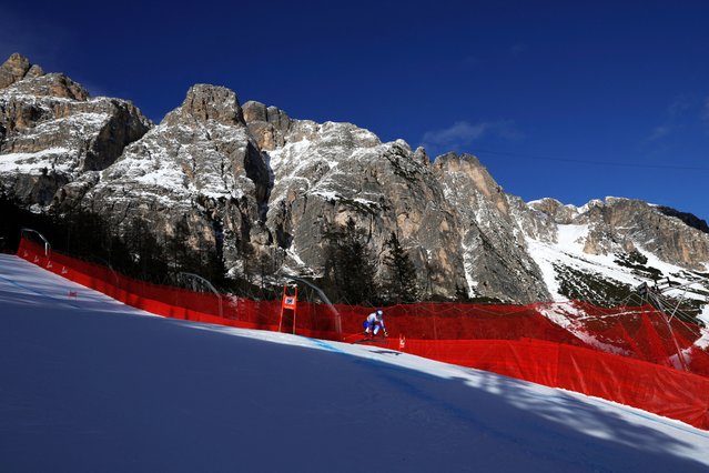 A women’s downhill training session at the FIS Alpine Ski World Cup in Cortina d’Ampezzo, Italy on January 16, 2025. (Photo by Leonhard Föger/Reuters)