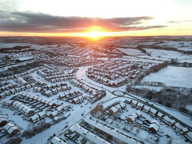 Overnight snow in Consett, County Durham on Friday, December 9, 2022. Parts of the UK are being hit by freezing conditions with the UK Health Security Agency (UKHSA) issuing a Level 3 cold weather alert covering England until Monday and the Met Office issuing several yellow weather warnings for snow and ice in parts of the UK over the coming days. (Photo by Owen Humphreys/PA Images via Getty Images)