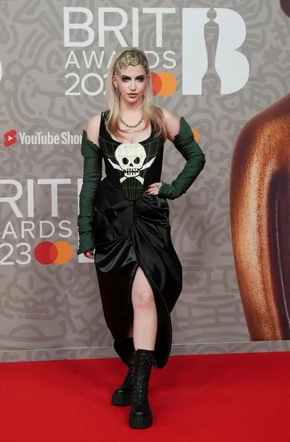 YouTuber Abby Roberts poses as she arrives for the Brit Awards at the O2 Arena in London, Britain on February 11, 2023. (Photo by Maja Smiejkowska/Reuters)