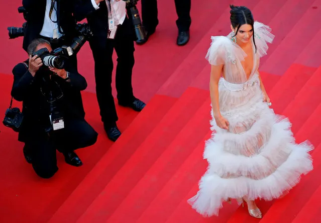 Kendall Jenner attends the screening of “Girls Of The Sun (Les Filles Du Soleil)” during the 71st annual Cannes Film Festival at Palais des Festivals on May 12, 2018 in Cannes, France. (Photo by Stephane Mahe/Reuters)