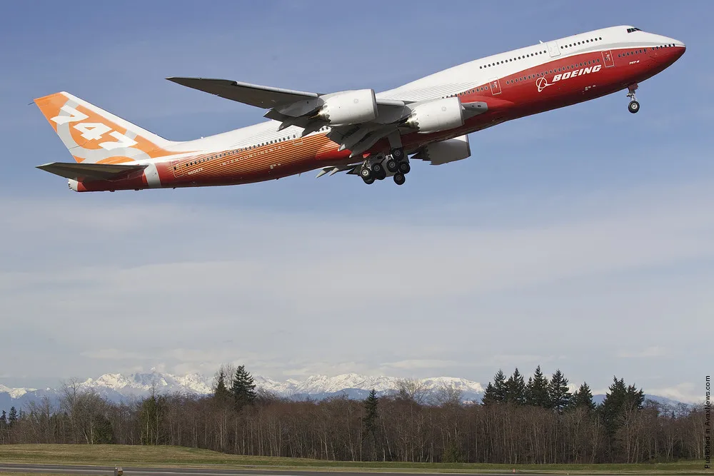 Boeing 747-8 Intercontinental Aircraft Makes Its Maiden Flight