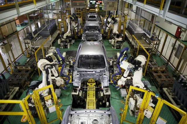 Hyundai Motor's sedans are assembled at its plant in Asan, South Korea, January 27, 2016. (Photo by Kim Hong-Ji/Reuters)