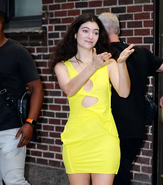 New Zealand singer-songwriter Ella Marija Lani Yelich-O'Connor, known professionally as Lorde departs “The Late Show with Stephen Colbert” on July 13, 2021 in New York City. (Photo by Gotham/GC Images)