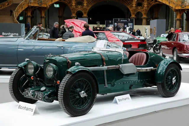 An Aston Martin Ulster Two-seater Sports is displayed during an exhibition of vintage and classic cars  by Bonhams auction house at the Grand Palais during the Retromobile week in Paris, France, February 8, 2017. (Photo by Benoit Tessier/Reuters)