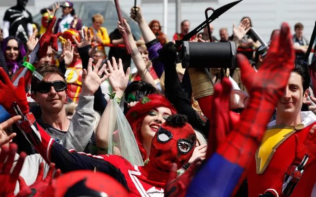 Cosplayers attend the MCM Comic Con at ExCeL exhibition centre in London on May 25, 2019. (Photo by Adrian Dennis/AFP Photo)