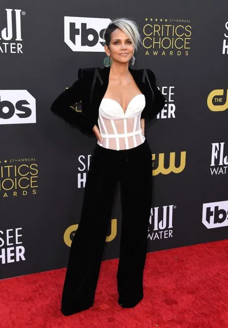 US actress Halle Berry arrives for the 27th Annual Critics Choice Awards at the Fairmont Century Plaza hotel in Los Angeles, March 13, 2022. (Photo by Valerie Macon/AFP Photo)