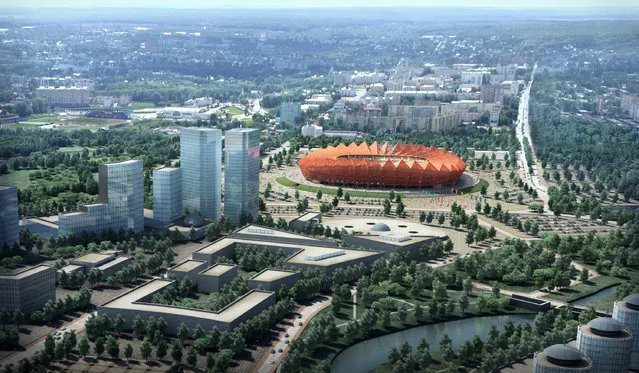 In this handout artists impression provided by the Russia 2018 Organising Commitee, the Saransk Stadium is shown as proposed and presented as part of the Russia 2018 World Cup bid, on September 29, 2011 in Russia. (Illustration by Russia 2018 via Getty Images)
