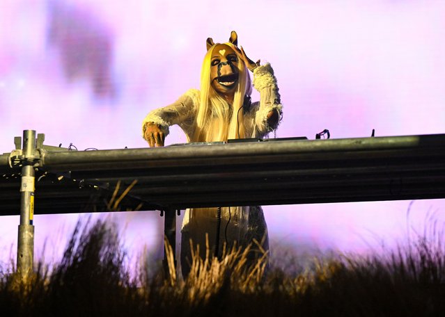 German DJ HorsegiirL performs onstage at the 2025 Coachella Valley Music And Arts Festival on April 19, 2025 in Indio, California. (Photo by Gilbert Flores/Variety via Getty Images)