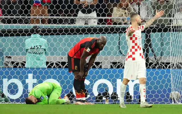 Belgium's Romelu Lukaku is dejected after a save from Croatia goalkeeper Dominik Livakovic during the FIFA World Cup Group F match at the Ahmad Bin Ali Stadium, Al Rayyan, Qatar on Thursday, December 1, 2022. (Photo by Nick Potts/PA Wire)