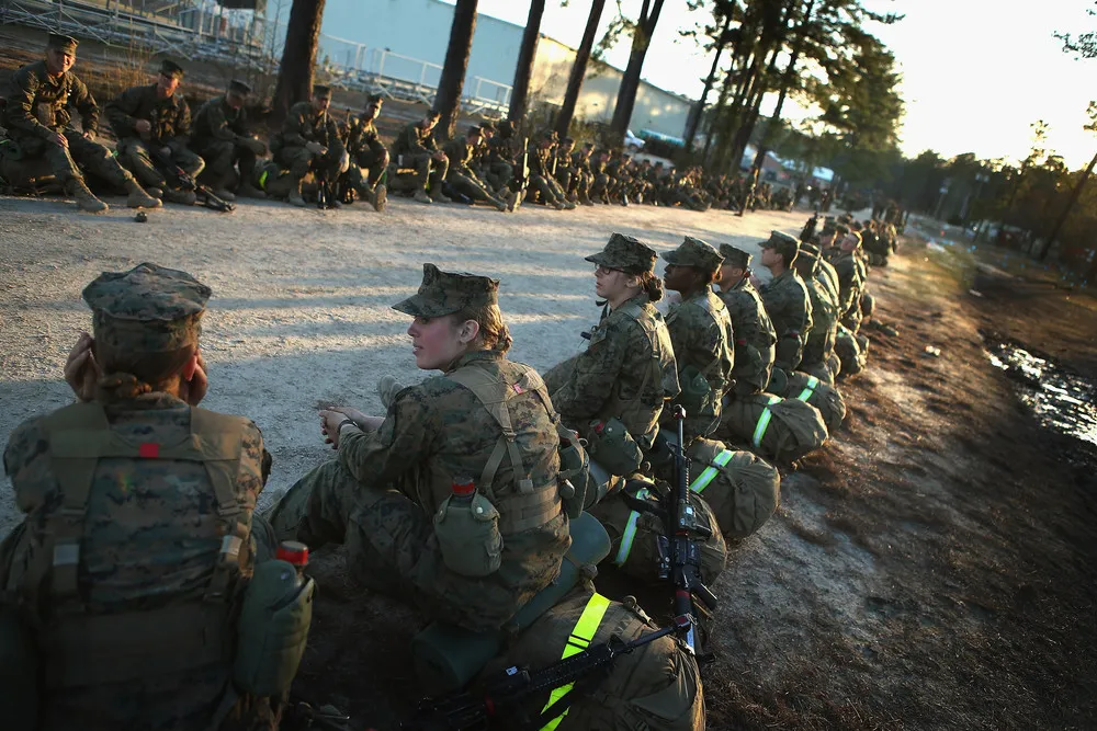 Female Marines Participate in Marine Combat Training at Camp LeJeune