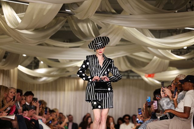 A model presents creations by Christian Siriano during New York Fashion Week, in New York City, U.S., September 12, 2025. (Photo by Caitlin Ochs/Reuters)