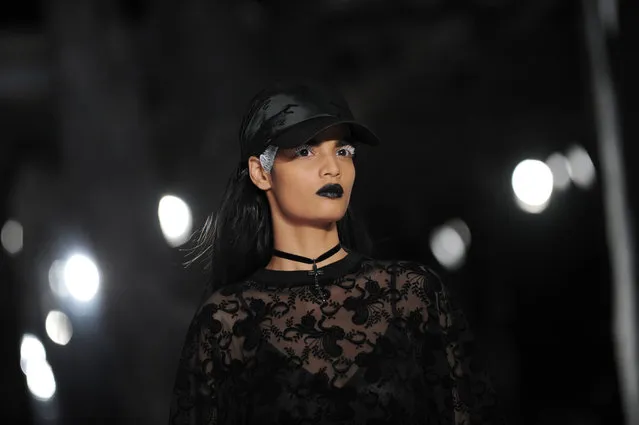 FENTY PUMA by Rihanna is modeled during New York Fashion Week, Friday, February 12, 2016. (Photo by Diane Bondareff/AP Photo)