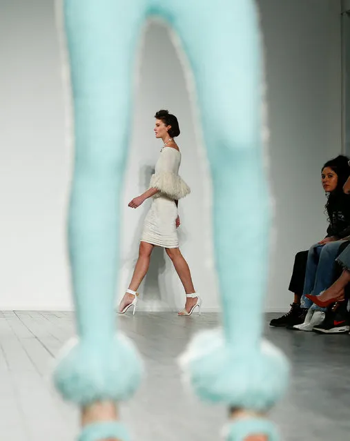 A model presents a creation during the Mark Fast show at London Fashion Week Women's A/W19 in London, Britain February 15, 2019. (Photo by Henry Nicholls/Reuters)