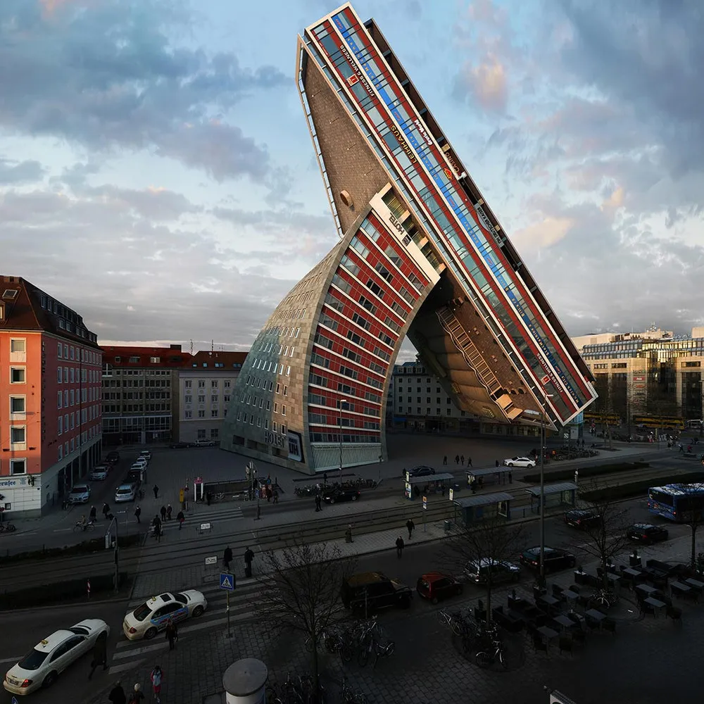 Manipulated Photography by Victor Enrich of a Munich Hotel