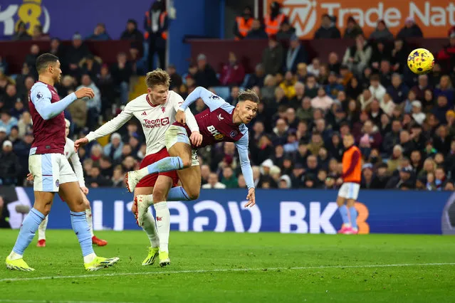 Scott McTominay of Manchester United scores his side's second goal during the Premier League match between Aston Villa and Manchester United at Villa Park on February 11, 2024 in Birmingham, England. (Photo by Chris Brunskill/Fantasista/Getty Images)
