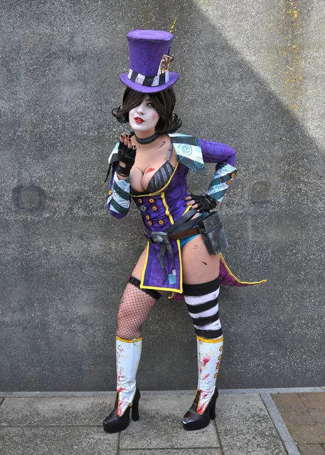 A cosplayer poses during Day 2 of London MCM Comic Con 2019 at ExCel on May 25, 2019 in London, England. (Photo by Splash News and Pictures)