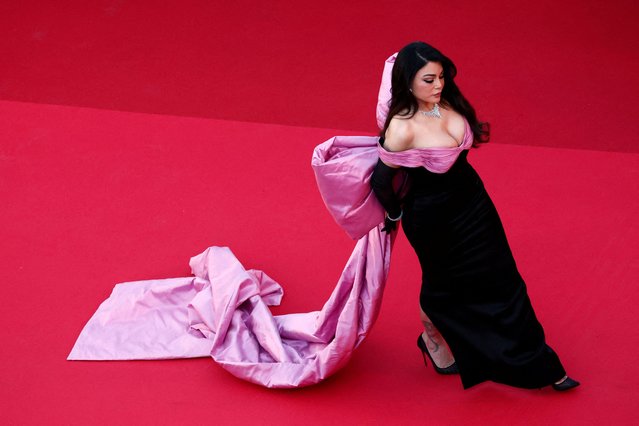 Lebanese singer and actress Haifa Wehbe arrives for the screening of the film “Le Comte de Monte-Cristo” (The Count of Monte-Cristo) at the 77th edition of the Cannes Film Festival in Cannes, southern France, on May 22, 2024. (Photo by Stephane Mahe/Reuters)