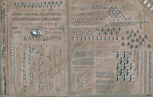 309th Aerospace Maintenance and Regneration Group – Tuscon, Arizona. (Photo by Digital Globe/Caters News)