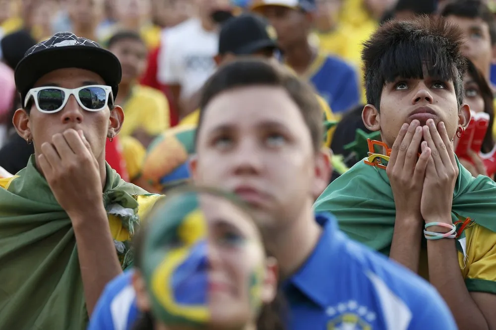 Brazilian Fans and Players Brokenhearted