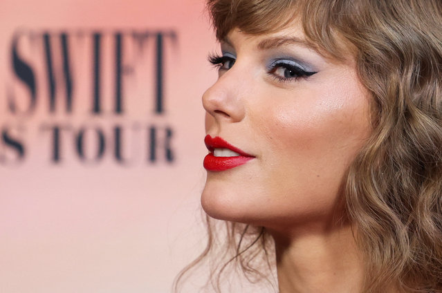 American singer-songwriter Taylor Swift attends a premiere for Taylor Swift: The Eras Tour in Los Angeles, California, U.S., October 11, 2023. (Photo by Mario Anzuoni/Reuters)