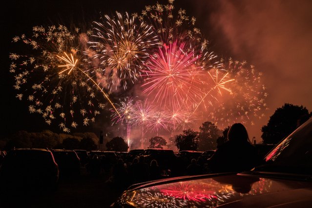 Newby Hall in North Yorkshire, UK on August 23, 2025 hosts a contest between three fireworks teams who each put on a ten-minute display choreographed to music, with the winner decided by the audience. (Photo by Ian Forsyth/Commissioned by The Times)