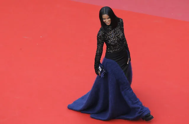 Singer Shy'm poses on the red carpet during the opening ceremony and screening of the film “Everybody Knows” on May 8, 2018 during the 71st annual Cannes Film Festival in Cannes, France. (Photo by Stephane Mahe/Reuters)