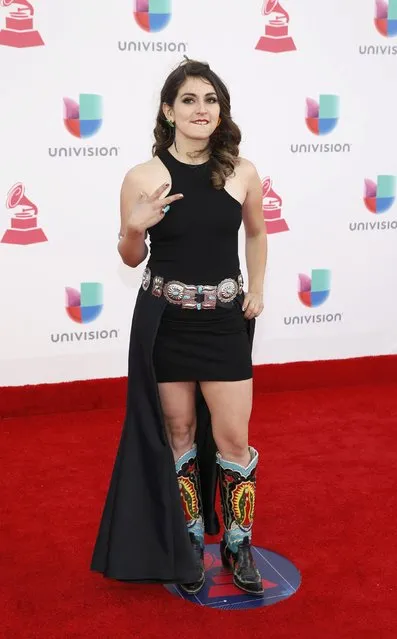 Recording artist Amalia Mondragon arrives at the 17th Annual Latin Grammy Awards in Las Vegas, Nevada, U.S., November 17, 2016. (Photo by Steve Marcus/Reuters)