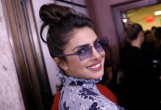 Indian actress Priyanka Chopra attends the Kate Spade fashion show at New York Fashion Week Spring 2019 in New York, New York, USA, 07 September 2018. US fashion designer Kate Spade committed suicide in June of this year but the brand still bear's her name. (Photo by Peter Foley/EPA/EFE)
