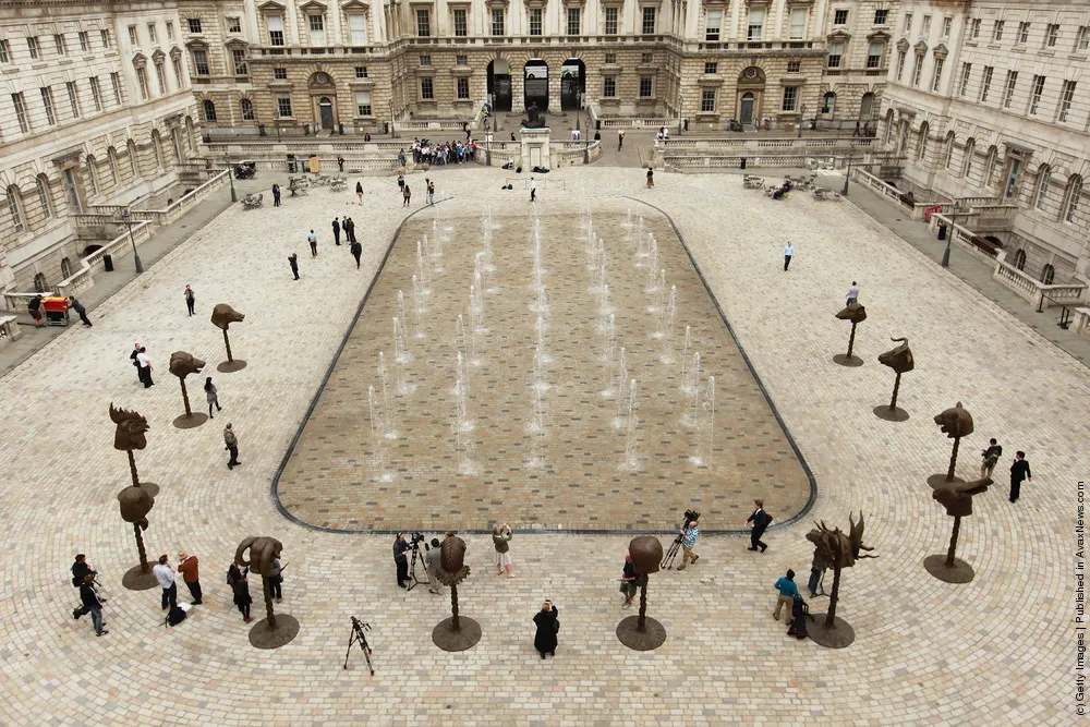 Ai Weiwei's Circle Of Animals/Zodiac Heads At Somerset House