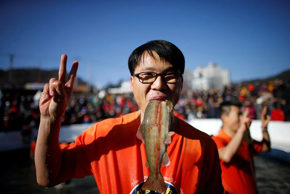 South Korea Ice Fishing Festival
