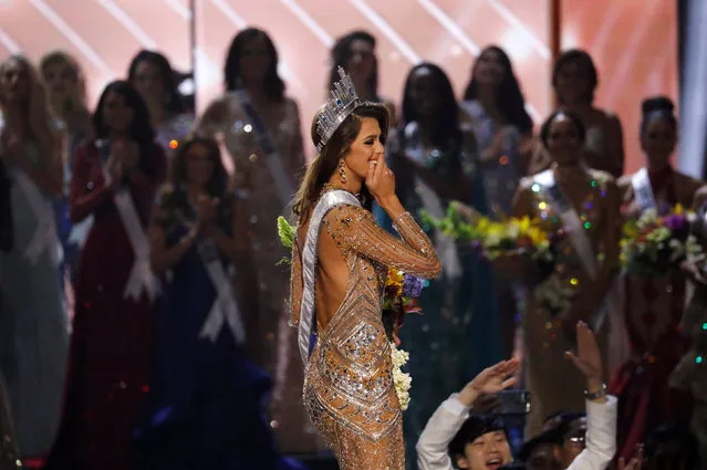 Miss France Iris Mittenaere reacts after winning the 65th Miss Universe beauty pageant at the Mall of Asia Arena, in Pasay, Metro Manila, Philippines January 30, 2017. (Photo by Erik De Castro/Reuters)