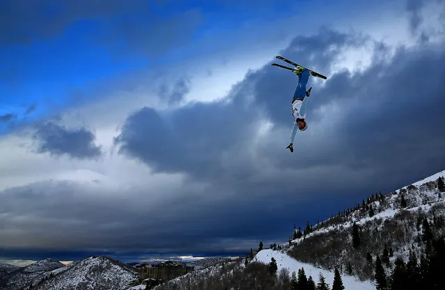 Anton Kushnir of Bulgaria competes during qualifying for the Mens Aerials at the FIS Freestyle Ski World Cup Aerial Competition at Deer Valley on January 10, 2014 in Park City, Utah. (Photo by Mike Ehrmann/Getty Images)