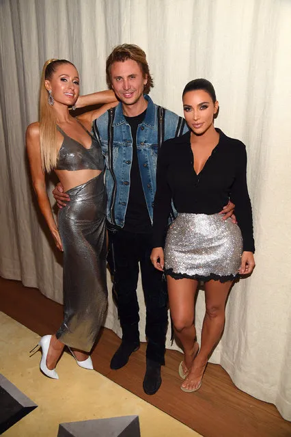 Paris Hilton, Jonathan Cheban and Kim Kardashian West attend KKW Beauty KKWxWinnie dinner at L'Avenue in Saks Fifth Avenue on September 12, 2019 in New York City. (Photo by Kevin Mazur/Getty Images for KKW Beauty)