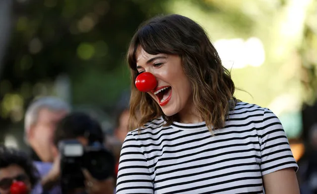 Actress Mandy Moore poses as she arrives for “The Red Nose Day Special” fundraiser in Studio City, U.S., May 26, 2016. (Photo by Mario Anzuoni/Reuters)