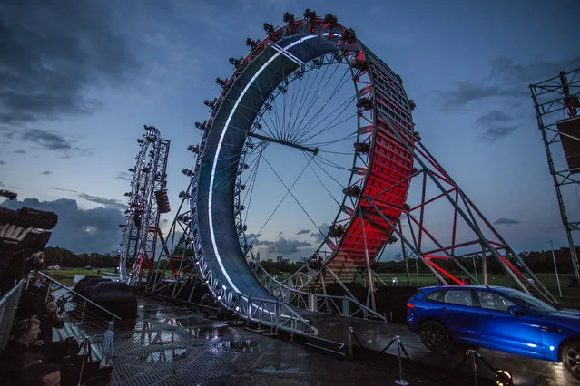 Terry Grant – Largest Loop The Loop In A Car Guinness World Records 2015. Location: Frankfurt, Germany. (Photo by Richard Bradbury/Guinness World Records)