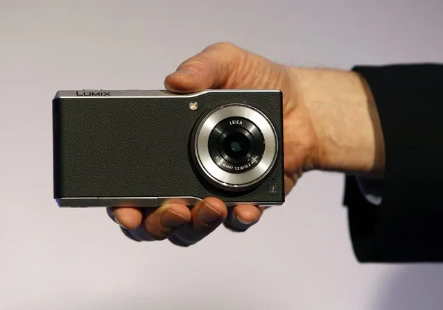 A Panasonic Lumix CM1 smartphone/camera hybrid with 4K video is displayed at a Panasonic news conference during the 2015 International Consumer Electronics Show (CES) in Las Vegas, Nevada January 5, 2015. (Photo by Steve Marcus/Reuters)