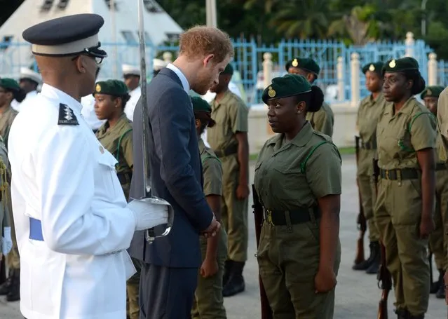 Prince Harry visits Pointe Seraphine as part of his royal Caribbean tour on November 24, 2016 in St Lucia, Saint Lucia. (Photo by Julian Hamilton/Getty Images)