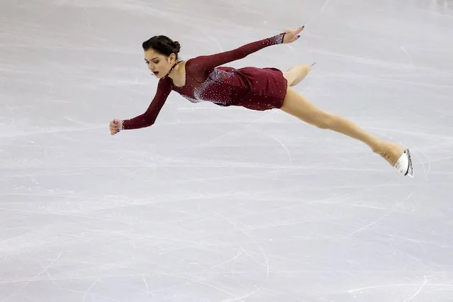 Figure Skating, ISU World Figure Skating Championships, Ladies Short Program, Boston, Massachusetts, United States on March 31, 2016: Evgenia Medvedeva of Russia competes. (Photo by Brian Snyder/Reuters)