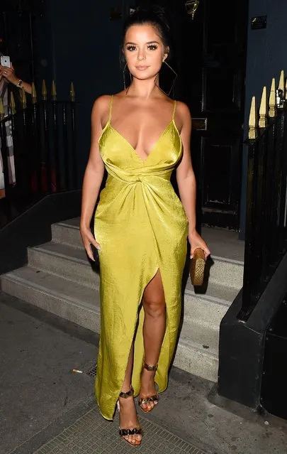 Demi Rose arriving at MNKY HSE on August 16, 2017 in London, England. (Photo by Hewitt/SilverHub/Rex Features/Shutterstock)