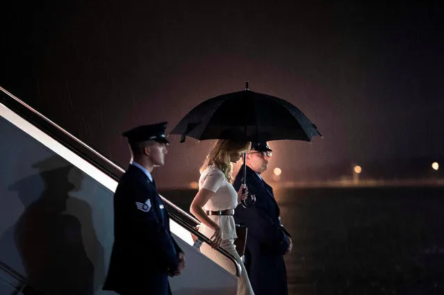 Ivanka Trump arrives at Andrews Air Force Base September 6, 2017 in Maryland, USA. (Photo by Brendan Smialowski/AFP Photo)