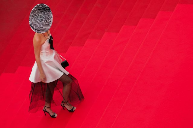 A fashion model, currently based in London and Milan Magda Swider poses on the red carpet during arrivals for the screening of the film “Highest 2 Lowest” Out of competition at the 78th Cannes Film Festival in Cannes, France, on May 19, 2025. (Photo by Stephane Mahe/Reuters)