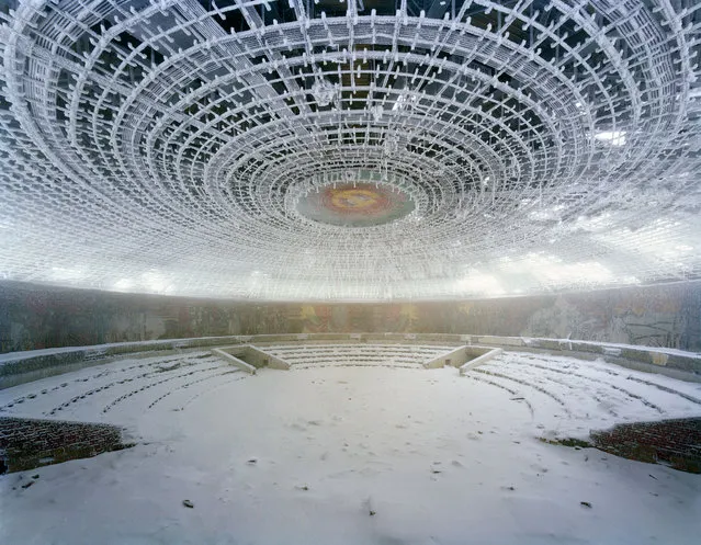 “Blizka”. The Buzludzha Monument on a 1441 metres high peak was built by the Bulgarian communist regime to commemorate the events in 1891 when the socialists led by Dimitar Blagoev assembled secretly in the area to form an organised socialist movement. It was opened in 1981. (Photo and caption by Thomas Jorion/National Geographic Traveler Photo Contest)
