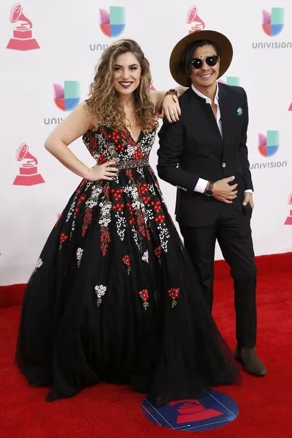 Jessi Leon (L) and Periko arrive at the 17th Annual Latin Grammy Awards in Las Vegas, Nevada, U.S., November 17, 2016. (Photo by Steve Marcus/Reuters)